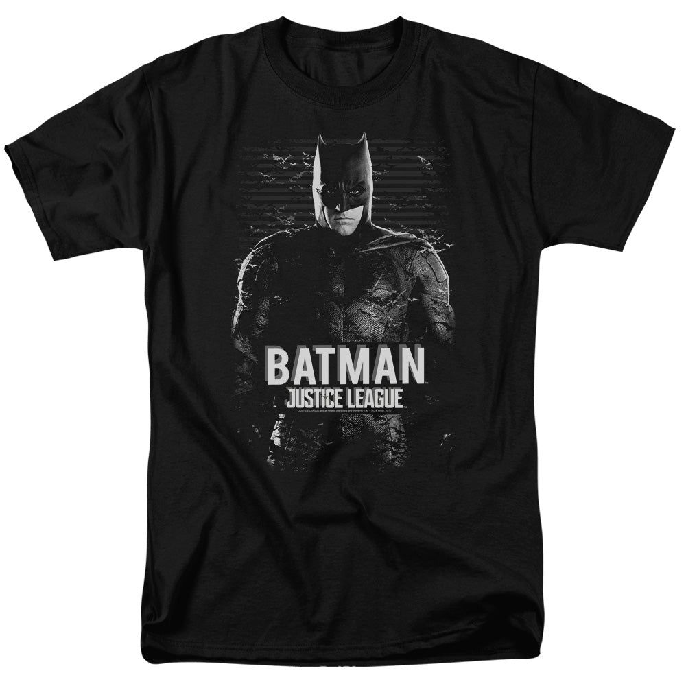 Justice League Movie Batman Mens T Shirt Black Retro Pop Classics
