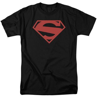 Superman 52 Red Block Mens T Shirt Black Retro Pop Classics
