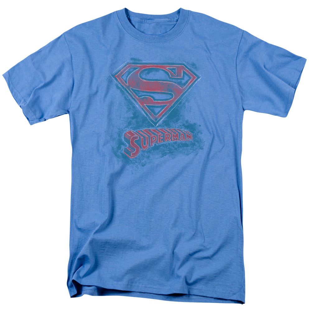 Superman Its Sketchy Mens T Shirt Carolina Blue Retro Pop Classics
