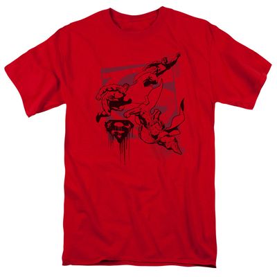 Superman Omnipresent Mens T Shirt Red Retro Pop Classics