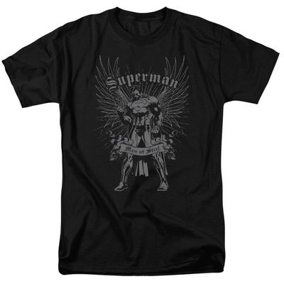 Superman Steel Mens T Shirt Black Retro Pop Classics