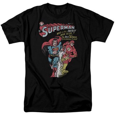 Justice League Fastest Mens T Shirt Black Retro Pop Classics