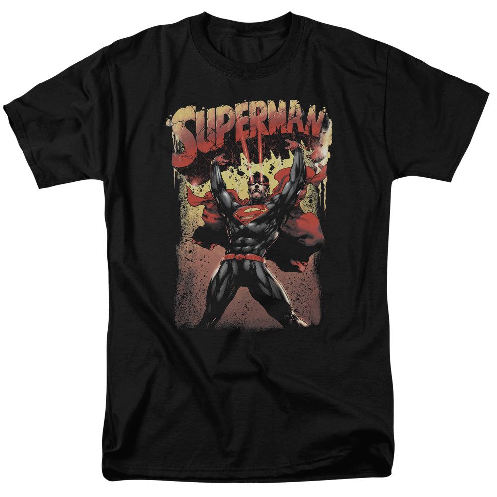 Superman Lift Up Mens T Shirt Black Retro Pop Classics