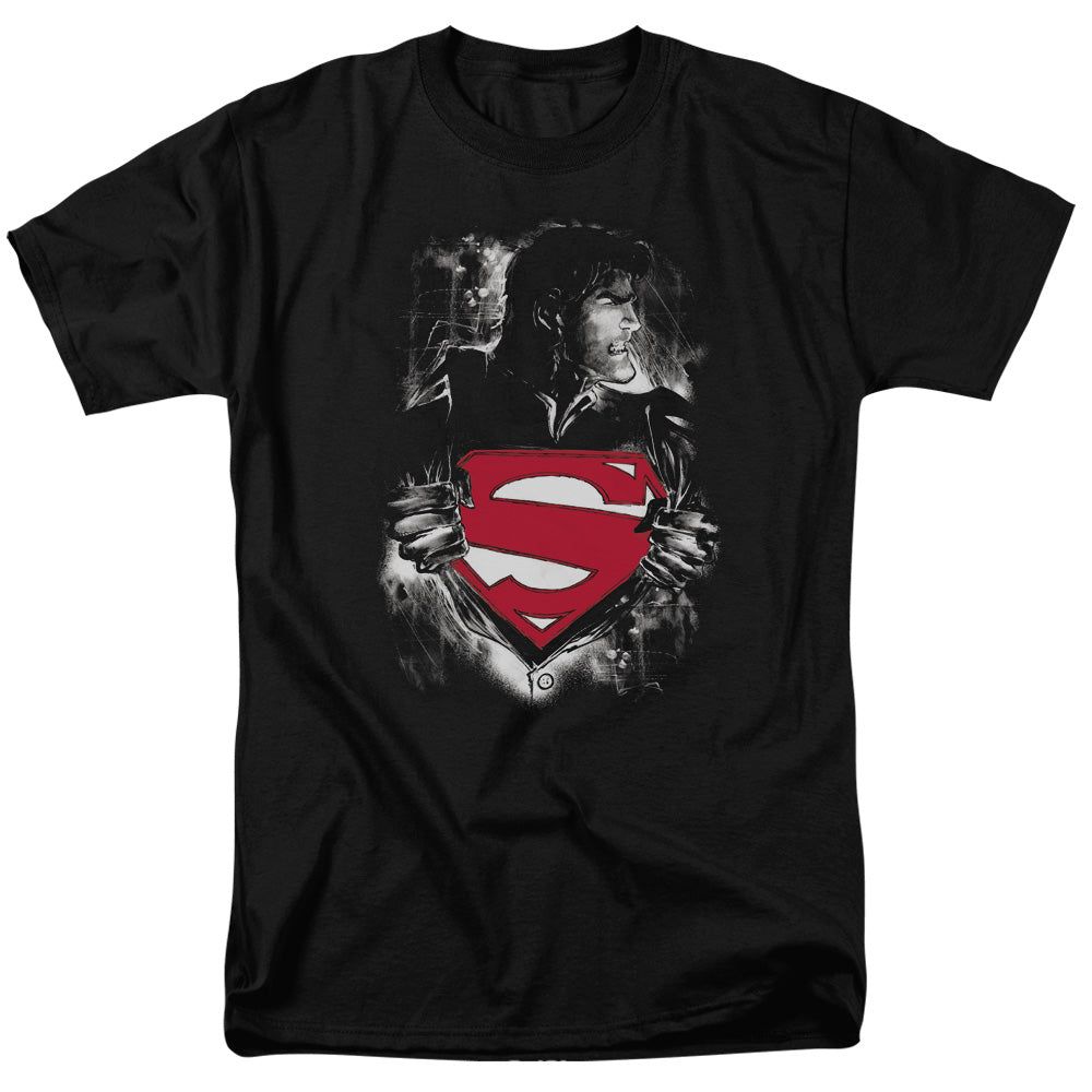 Superman Darkest Hour Mens T Shirt Black Retro Pop Classics