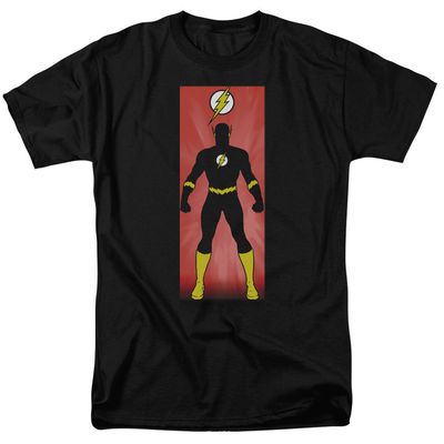 Justice League Flash Block Mens T Shirt Black Retro Pop Classics