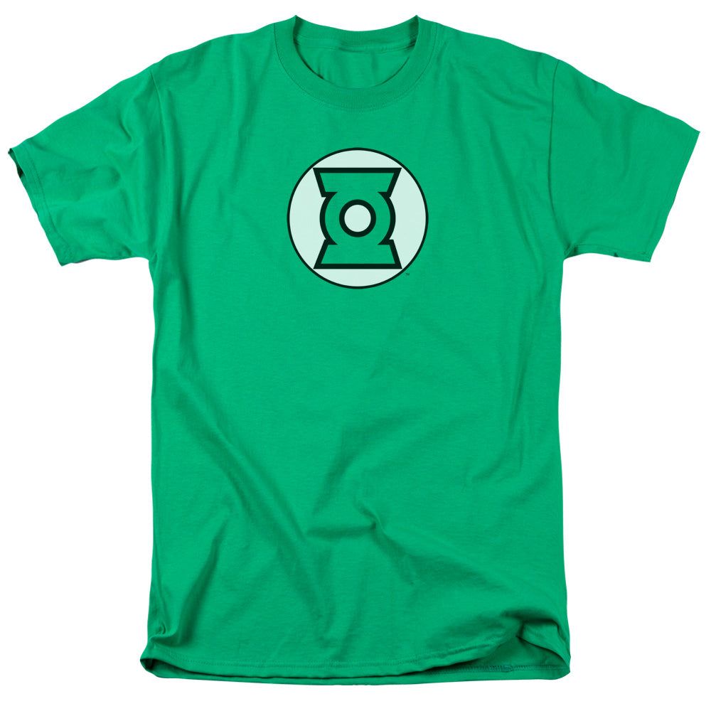 Justice League of America Green Lantern Logo Mens T Shirt Kelly Green Retro Pop Classics