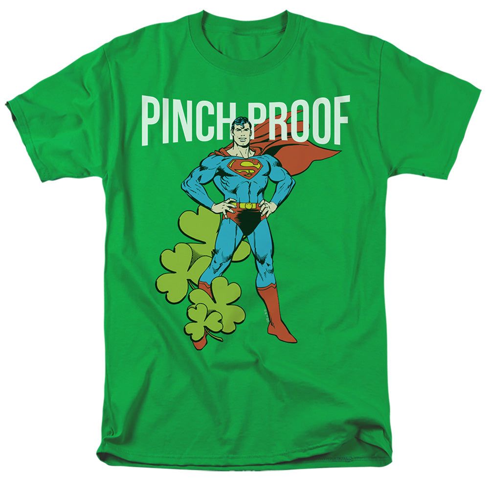 Superman St. Patrick&#39;S Day Pinch Proof Mens T Shirt Kelly Green Retro Pop Classics