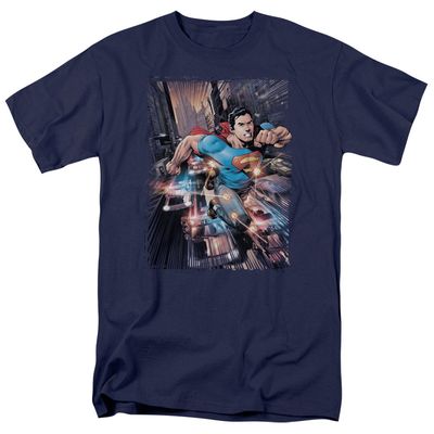 Superman Action Comics #1 Mens T Shirt Navy Retro Pop Classics