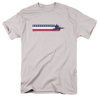 Superman Superman Us Mens T Shirt Silver Retro Pop Classics