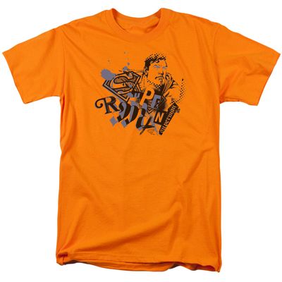Superman Cut &amp; Paste Mens T Shirt Orange Retro Pop Classics