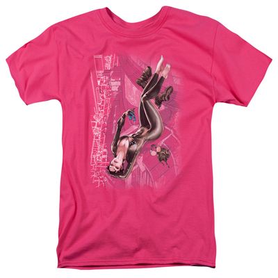 Justice League of America Catwoman #1 Mens T Shirt Hot Pink Retro Pop Classics