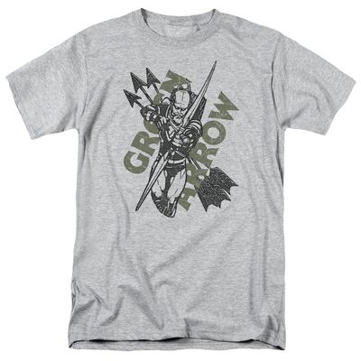 Justice League Archers Arrows Mens T Shirt Athletic Heather Retro Pop Classics