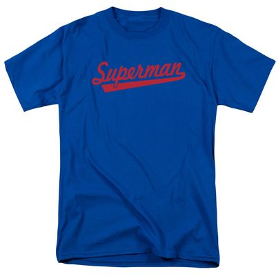 Superman S Tail Mens T Shirt Royal Blue Retro Pop Classics