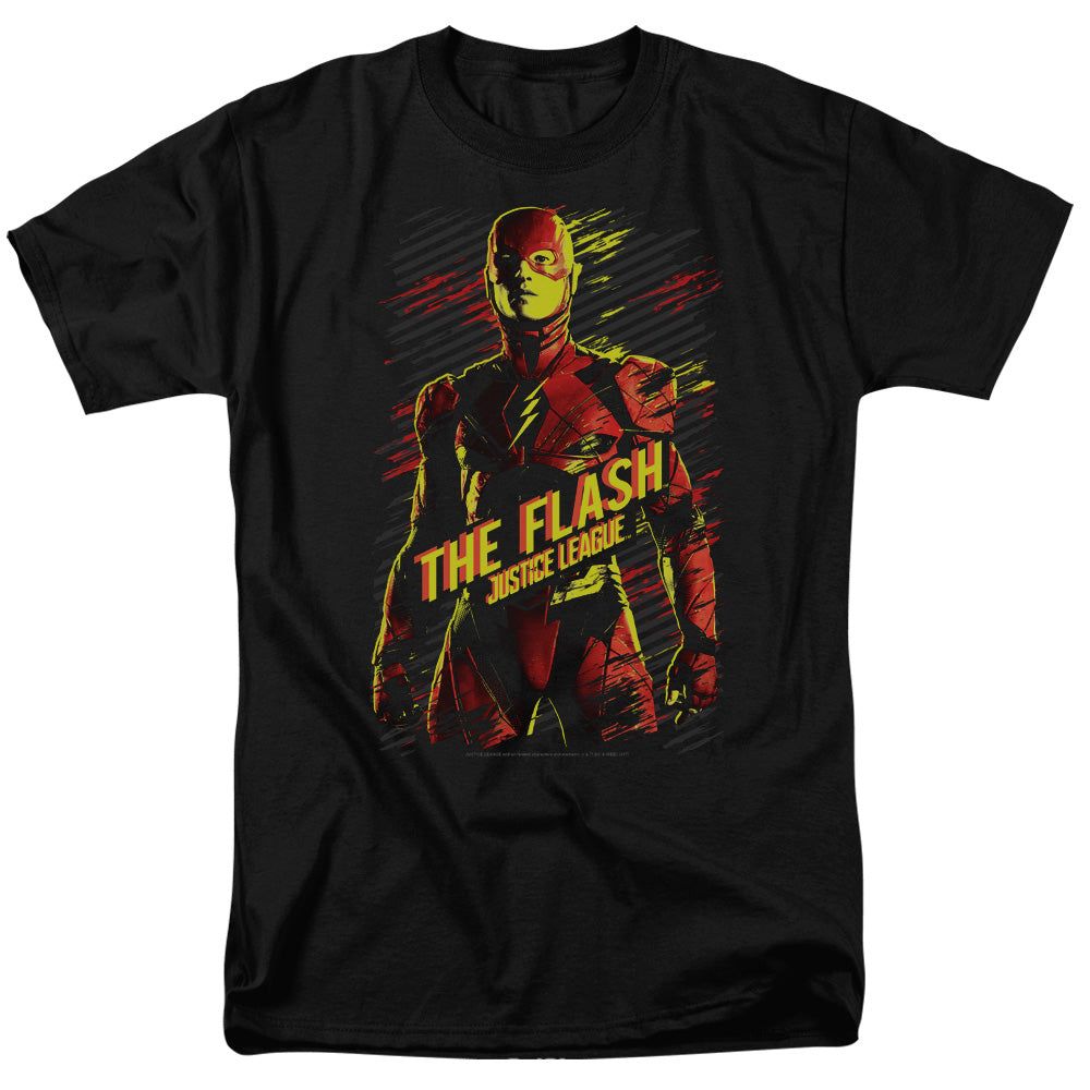 Justice League Movie The Flash Mens T Shirt Black Retro Pop Classics
