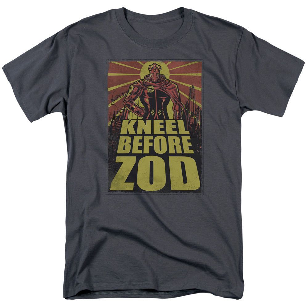 Superman Zod Poster Mens T Shirt Charcoal Retro Pop Classics