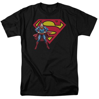 Superman Superman &amp; Logo Mens T Shirt Black Retro Pop Classics