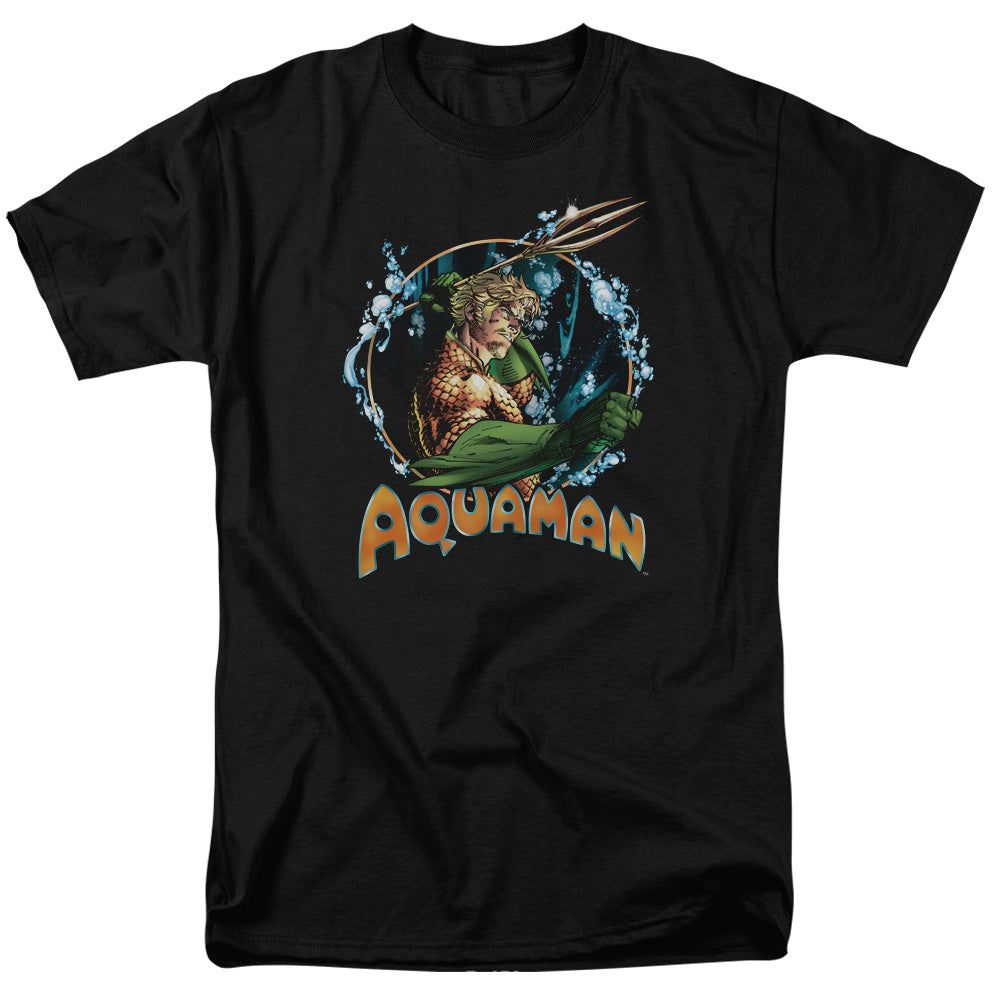 Justice League Ruler of the Seas Mens T Shirt Black Retro Pop Classics