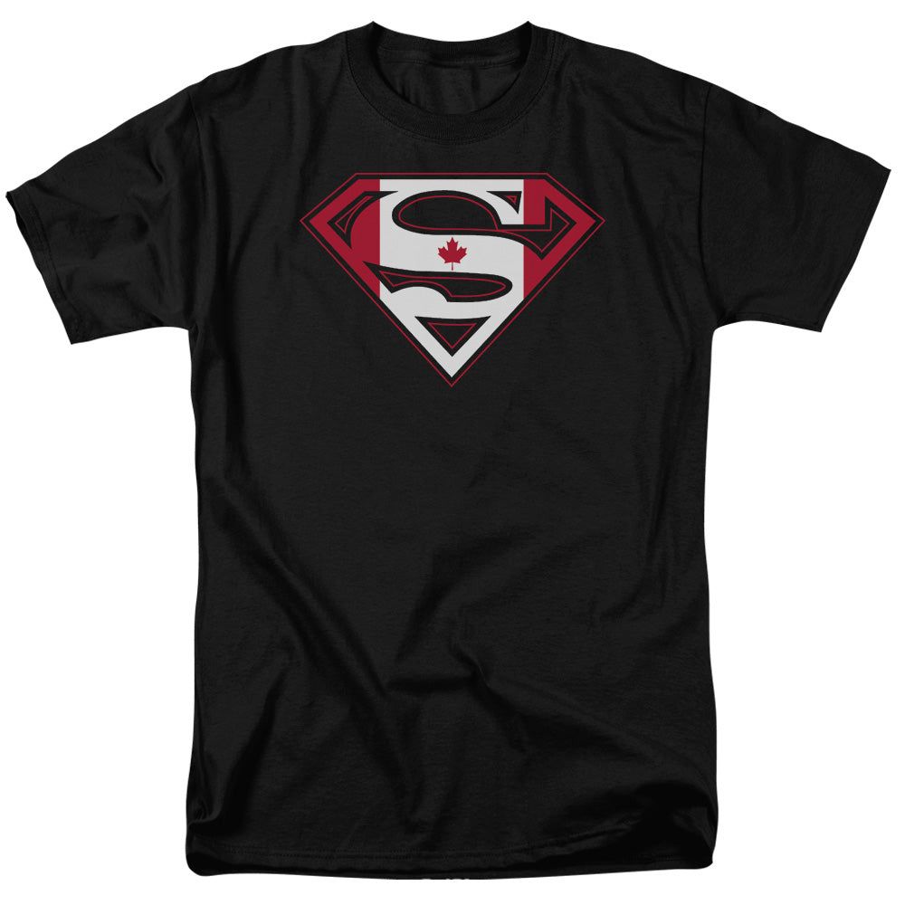 Superman Canadian Shield Mens T Shirt Black Retro Pop Classics