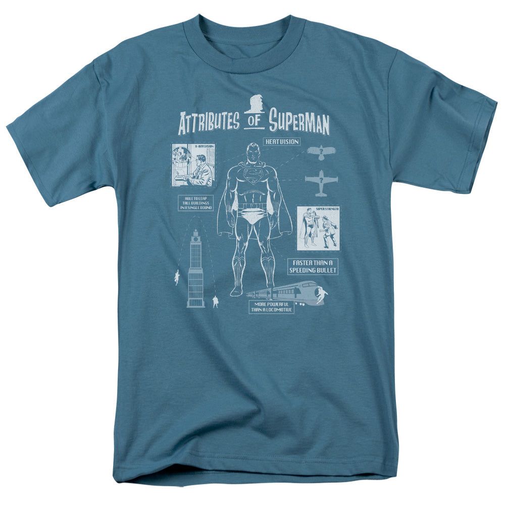 Superman Super Diagram Mens T Shirt Slate Retro Pop Classics
