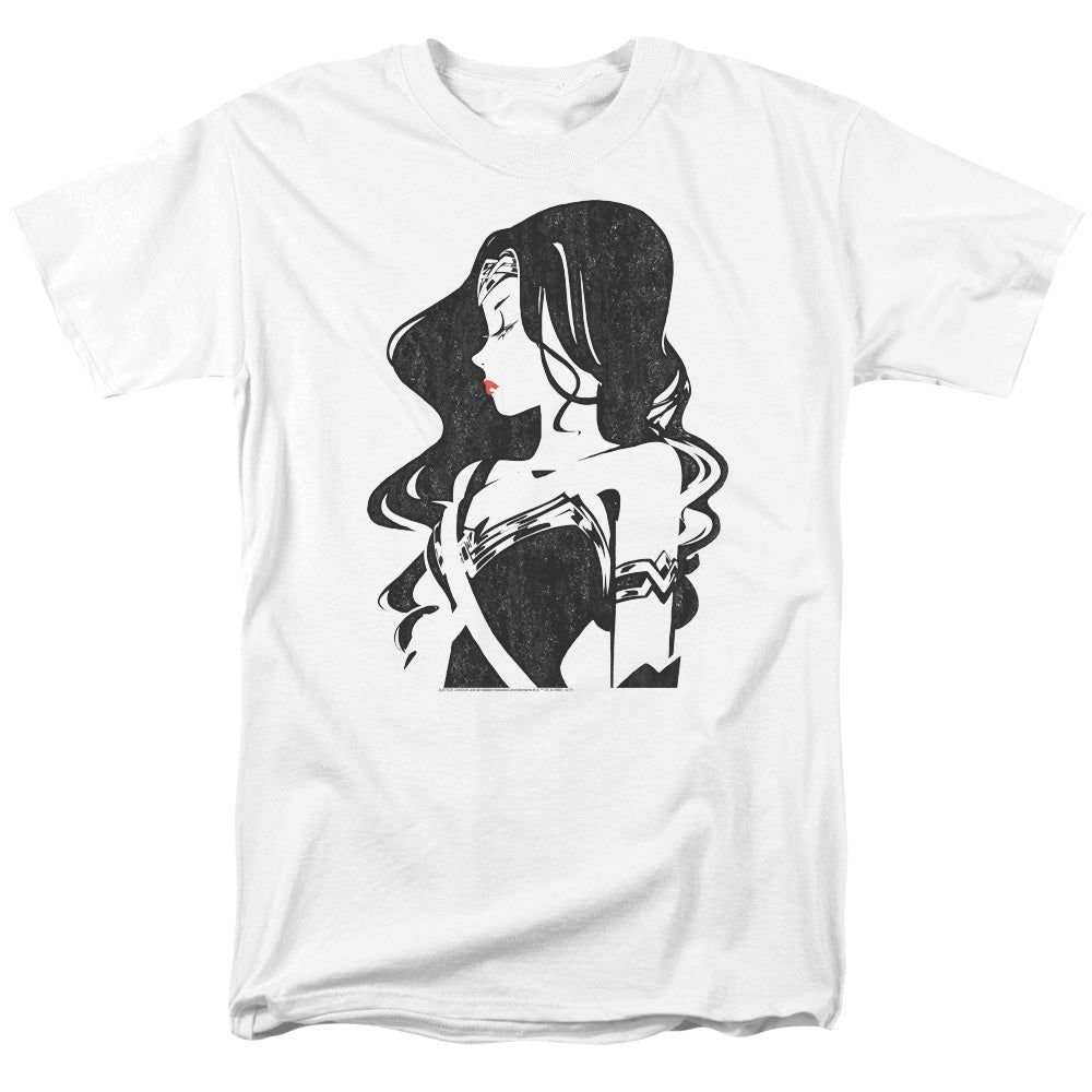 Justice League Movie Profile Mens T Shirt White Retro Pop Classics