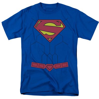 Superman New 52 Torso Mens T Shirt Royal Blue Retro Pop Classics