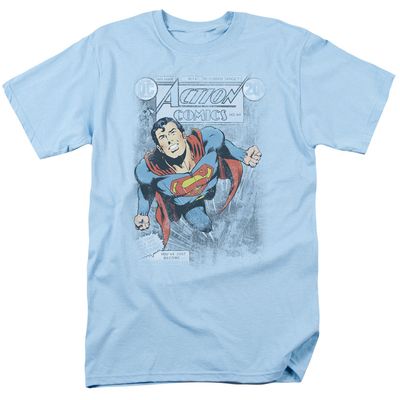 Superman Action #419 Distress Mens T Shirt Slate Retro Pop Classics