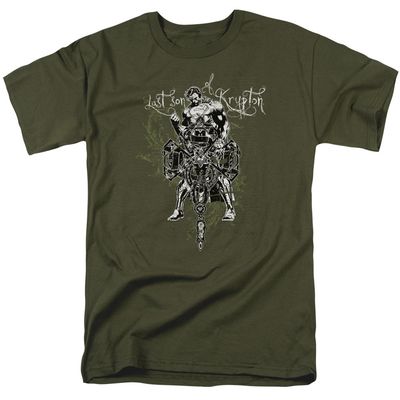 Superman Last Son Gothic Mens T Shirt Military Green Retro Pop Classics