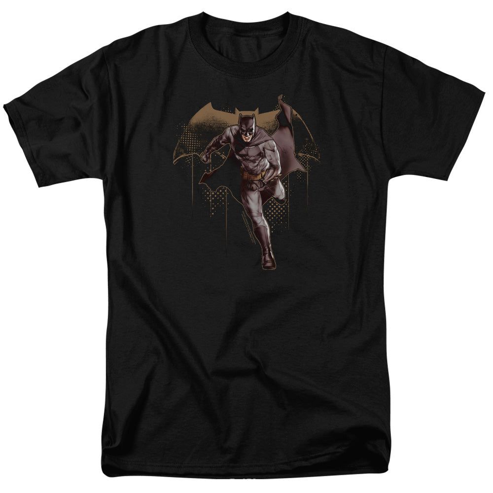 Justice League Movie Caped Crusader Mens T Shirt Black Retro Pop Classics