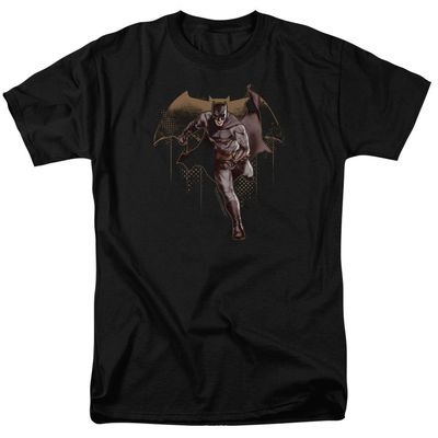 Justice League Movie Caped Crusader Mens T Shirt Black Retro Pop Classics