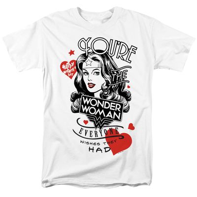 Justice League Core Everyone Wishes Mens T Shirt White Retro Pop Classics
