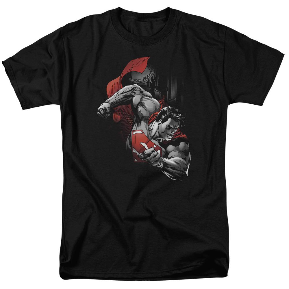 Superman My City Mens T Shirt Black Retro Pop Classics