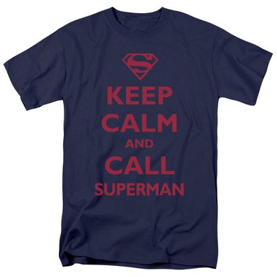 Superman Call Superman Mens T Shirt Navy Retro Pop Classics
