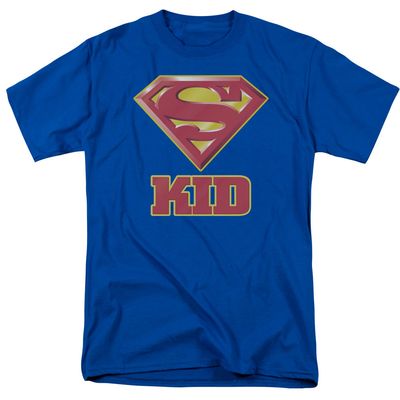 Superman Super Kid Mens T Shirt Royal Blue Retro Pop Classics