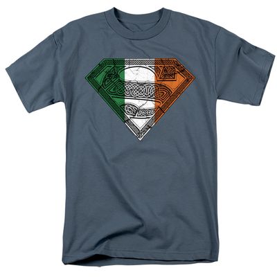 Superman Irish Celtic Symbol Mens T Shirt Slate Retro Pop Classics