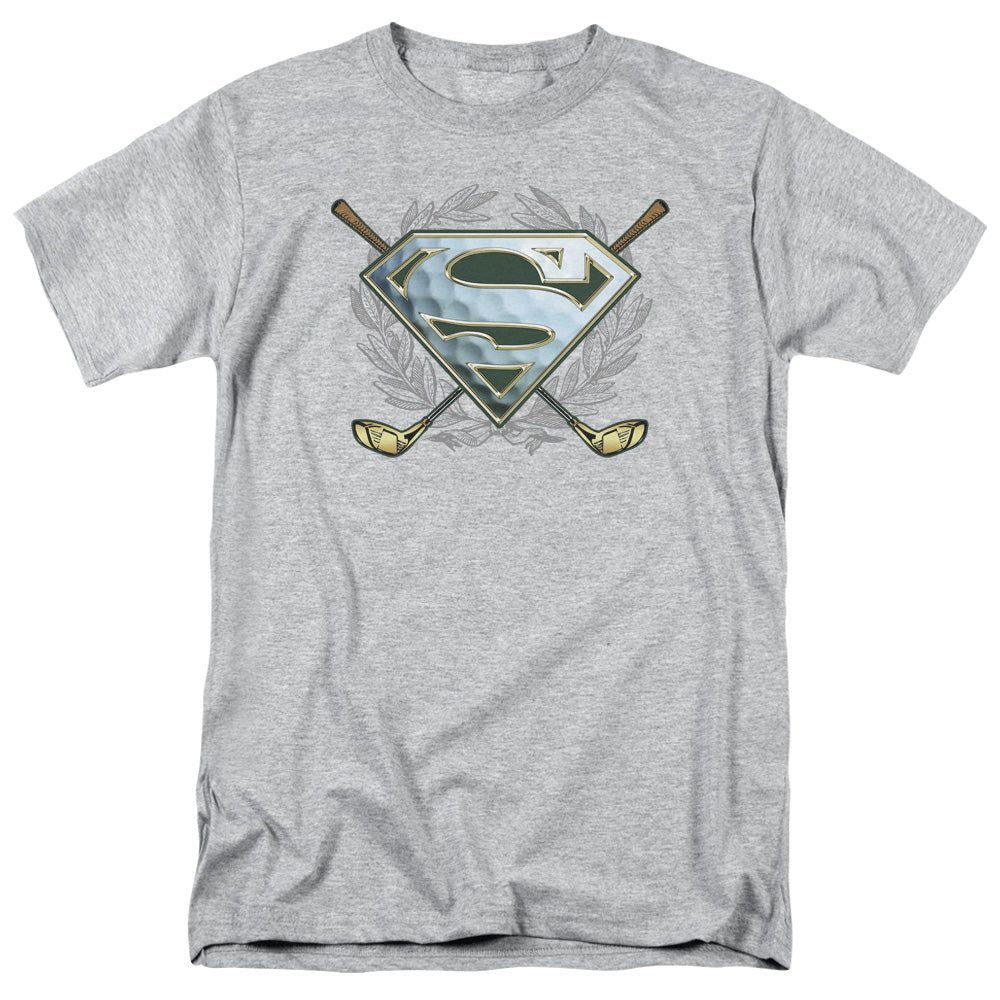 Superman Fore! Mens T Shirt Athletic Heather Retro Pop Classics