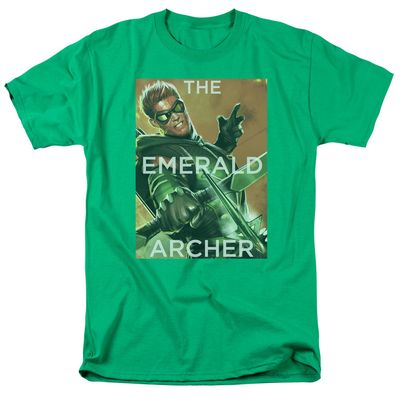 Justice League Trigger Mens T Shirt Kelly Green Retro Pop Classics