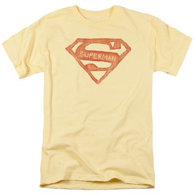 Superman Roughen Shield Mens T Shirt Banana Retro Pop Classics