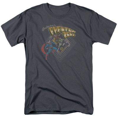 Superman Zod Greetings Mens T Shirt Charcoal Retro Pop Classics