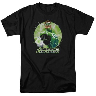 Justice League Green Static Mens T Shirt Black Retro Pop Classics