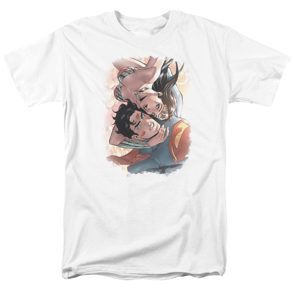 Justice League Love Birds Mens T Shirt White Retro Pop Classics