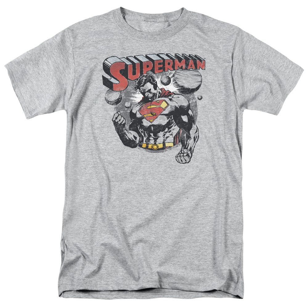 Superman Super Ko Mens T Shirt Athletic Heather Retro Pop Classics