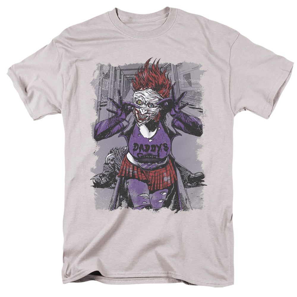 Justice League Jokers Daughter Mens T Shirt Silver Retro Pop Classics