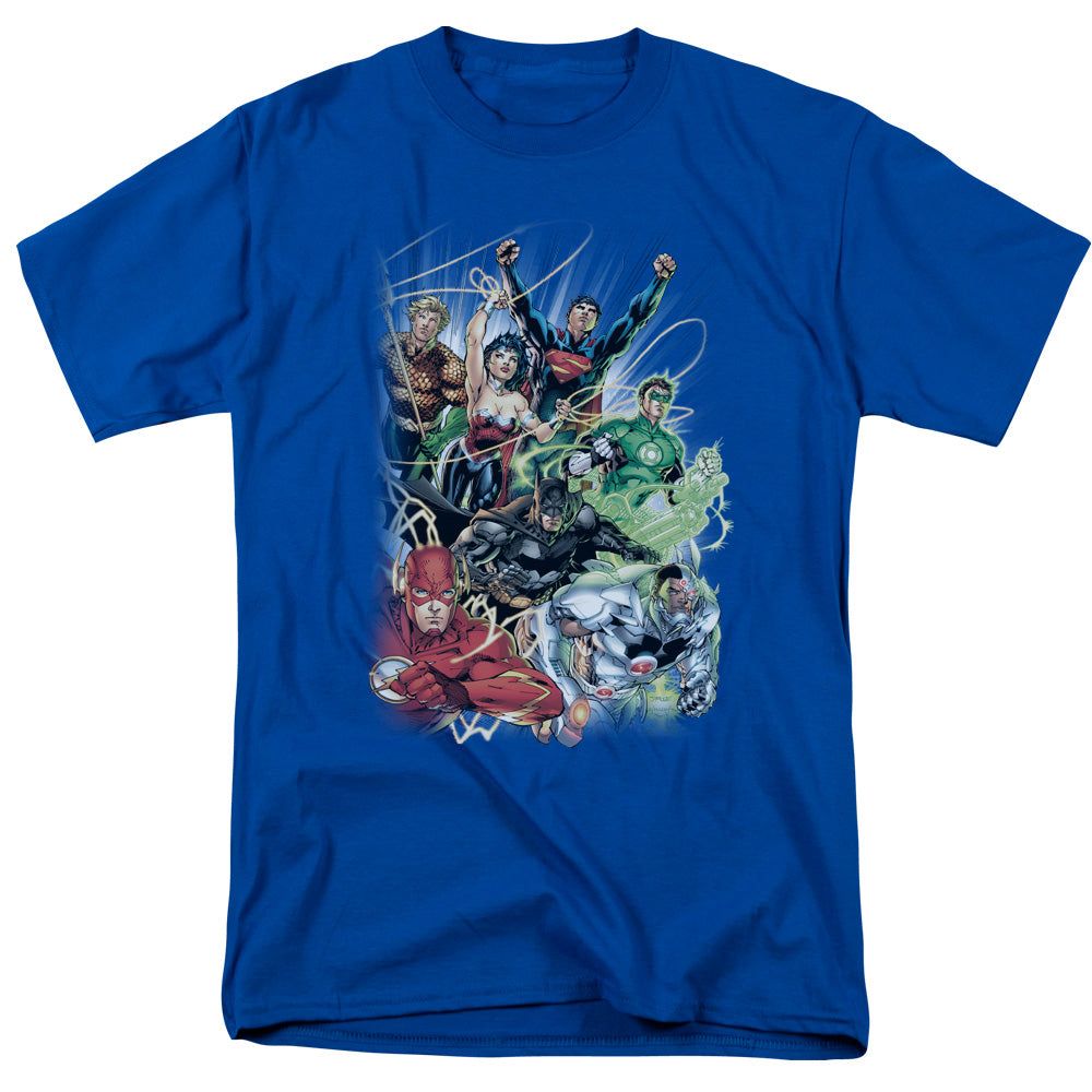 Justice League of America Justice League #1 Mens T Shirt Royal Blue Retro Pop Classics
