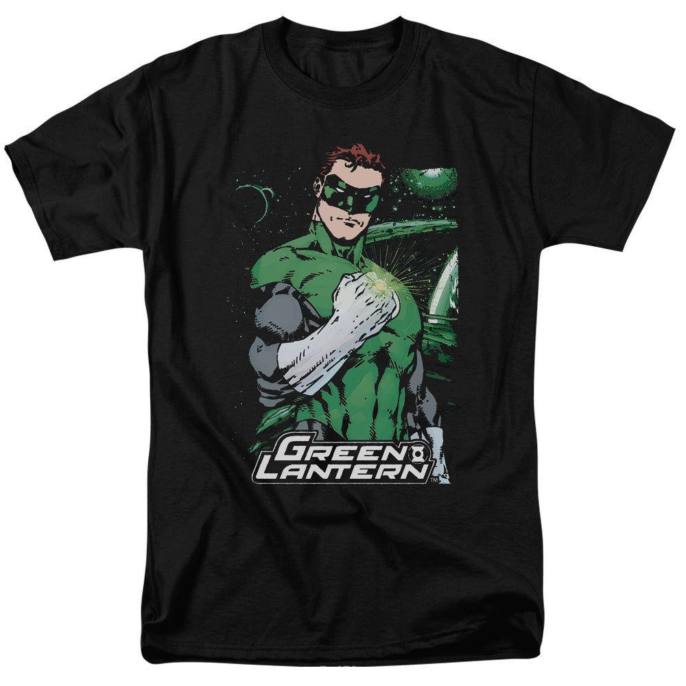 Justice League Fist Flare Mens T Shirt Black Retro Pop Classics