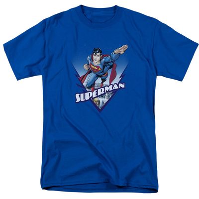 Superman Looks Like A Job For Mens T Shirt Royal Blue Retro Pop Classics