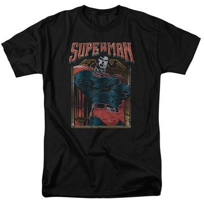 Superman Head Bang Mens T Shirt Black Retro Pop Classics