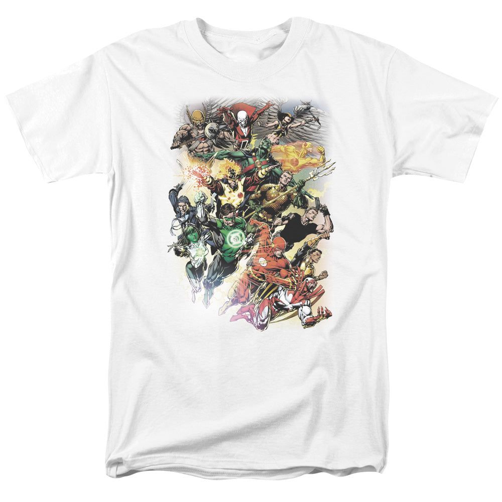 Justice League Brightest Day #0 Mens T Shirt White Retro Pop Classics