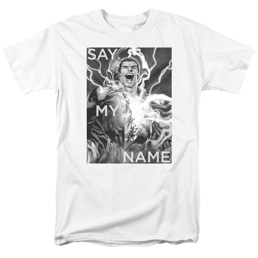 Justice League Say My Name Mens T Shirt White Retro Pop Classics