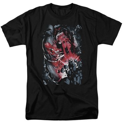 Superman Heat Blast Mens T Shirt Black Retro Pop Classics