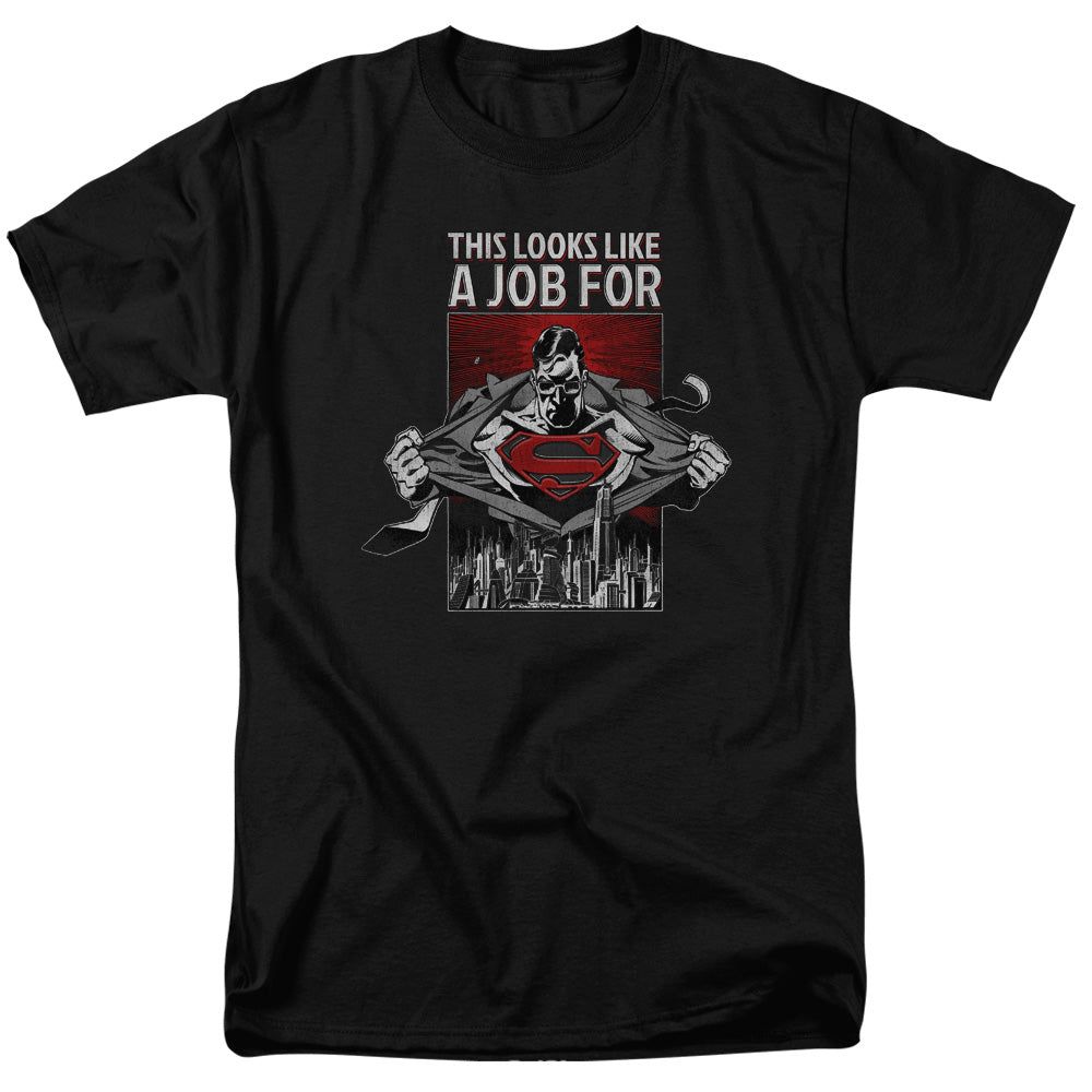 Superman Watchful Eye Mens T Shirt Black Retro Pop Classics
